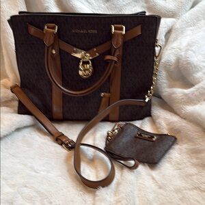 Michael Kors Black and Brown Tote Bag Set